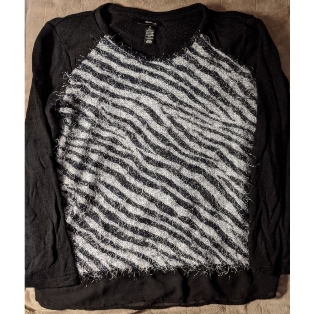 Style & Company Size PL Fuzzy Sweater
